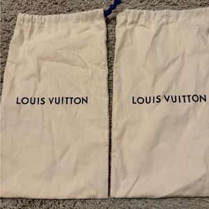 2 LV shoe dust bags